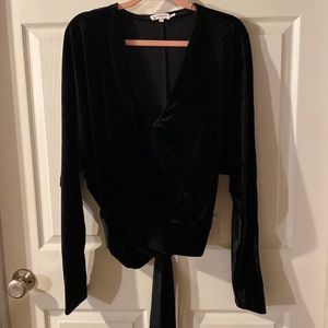 Good American Velvet Wrap Top size 4 with tags.